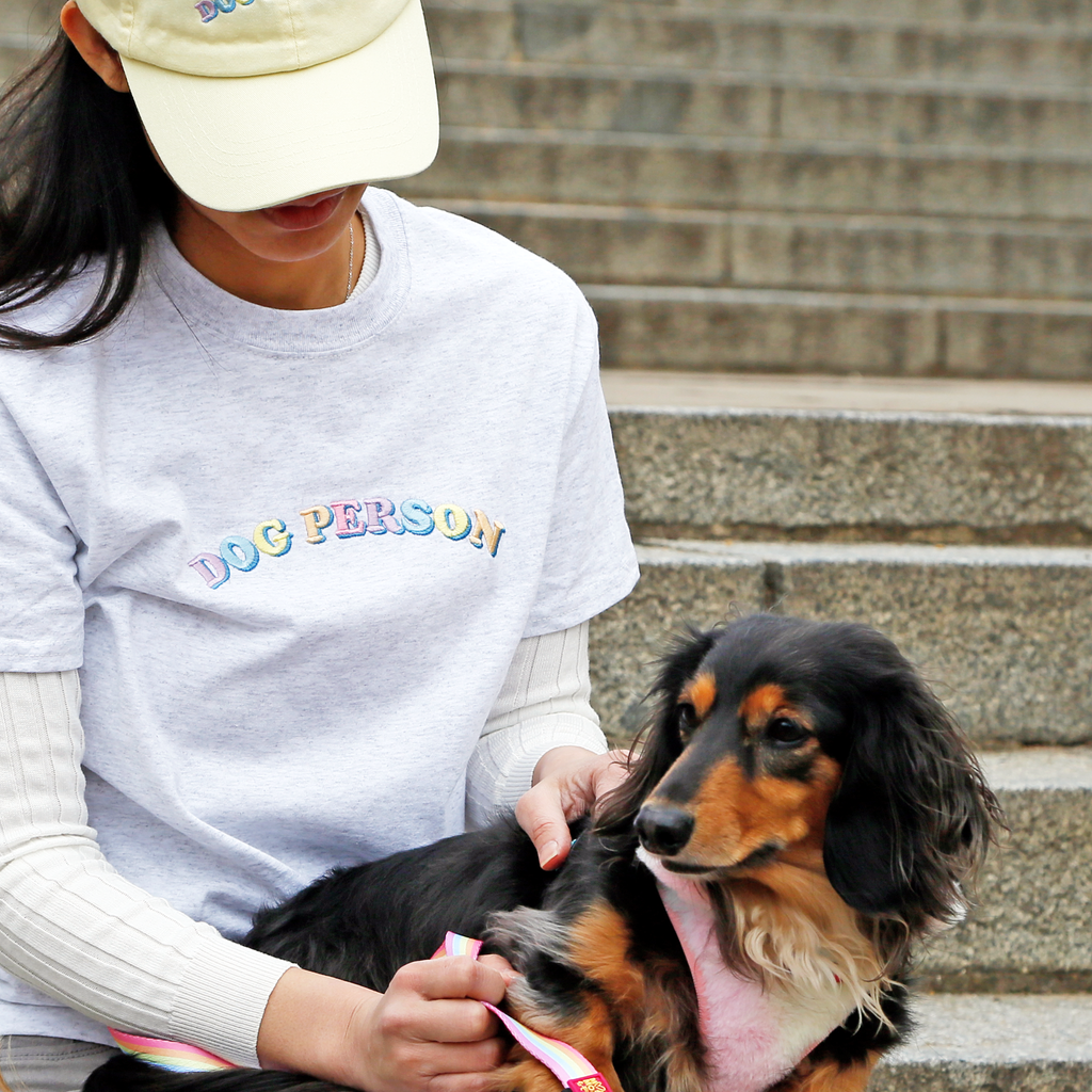 locally embroidered crew neck t-shirt. summer outfits, summer ready. Cooling embroidered t-shirts. Dog embroidered t-shirts. Dog person, dog lover, dog people, dog mama, dog dad tee.