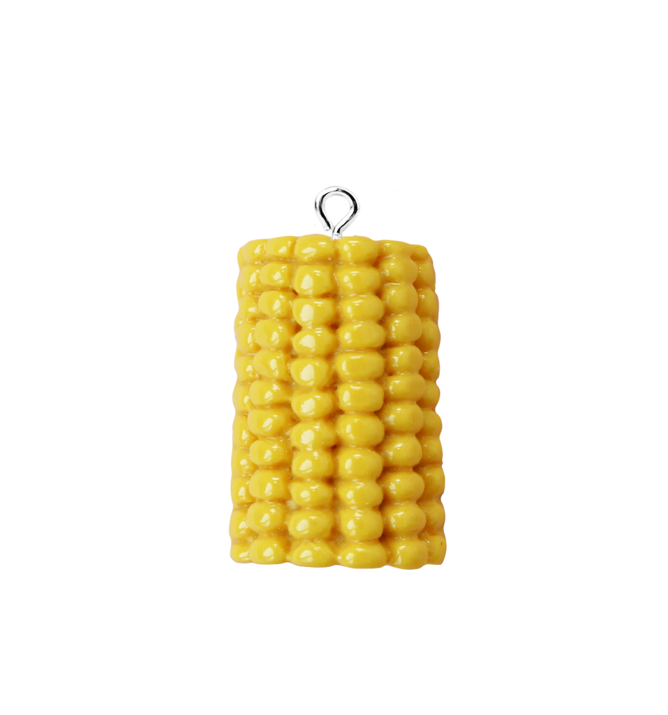 Sweet corn acrylic resin charm and id tag pendant
