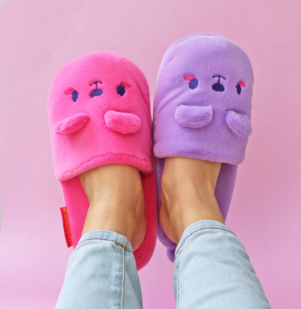 Taro-kuma plush slippers •ᴥ• ふわふわクマ ✦RARE✦