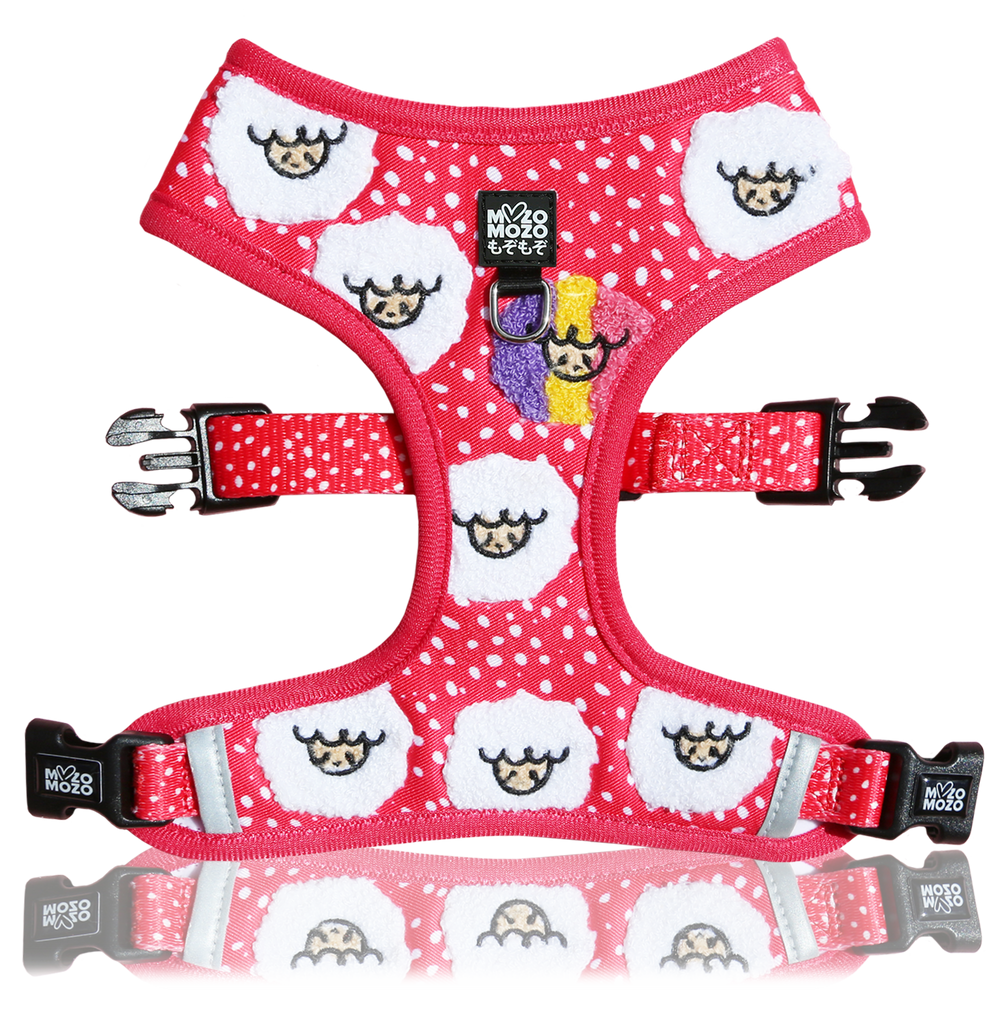 Embroidery dog harness, dog accessories, reversible harness, dual design.