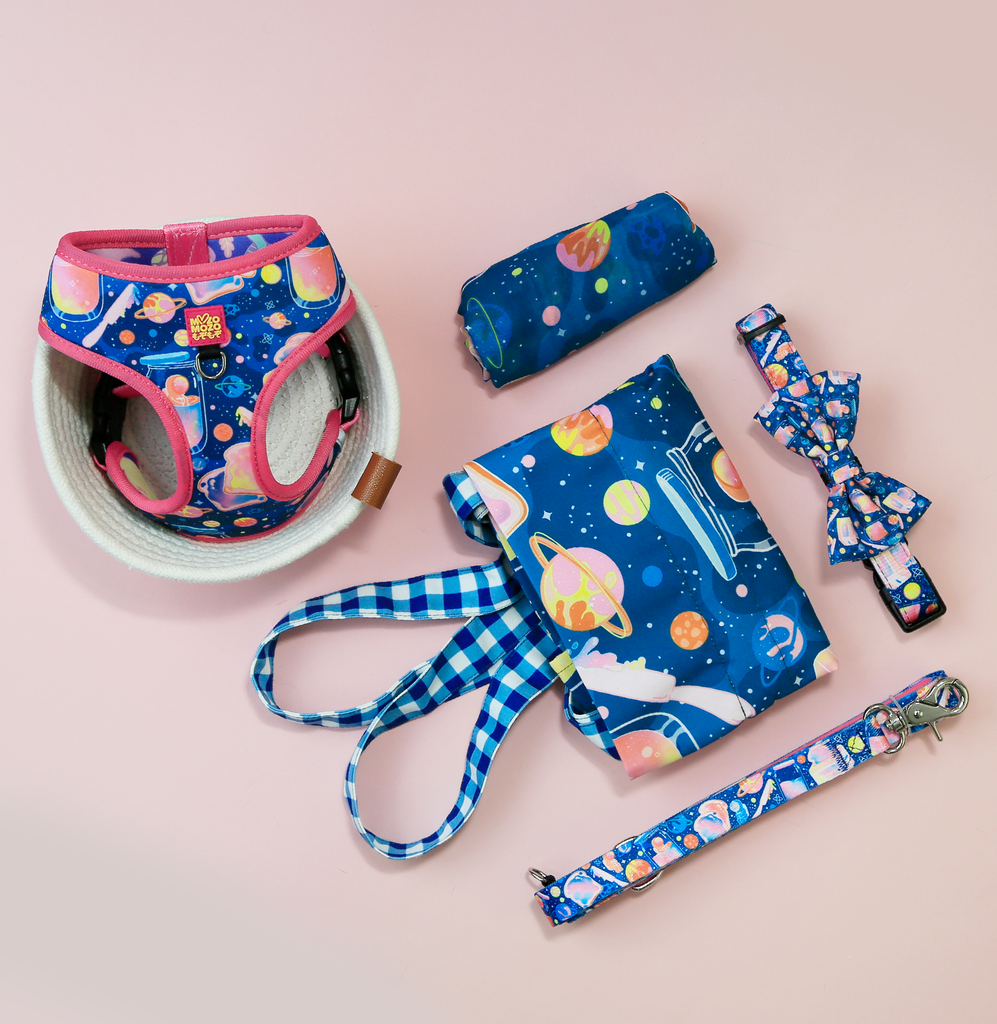 One bag, two styles, tote or drawstring! This everyday colourful bag is hand-drawn, handmade and designed with solid polyester fabric. Up to 10 designs to select from and some to even matchy mtachy with your wee ones. 